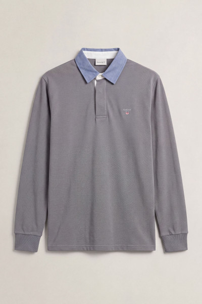 PÓLÓ GANT REG CHAMBRAY HEAVY RUGGER - Kép 1