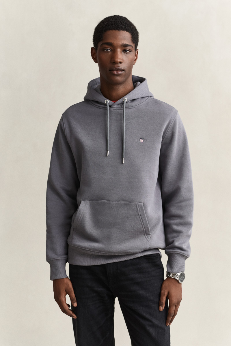 MIKINA GANT REG SHIELD HOODIE MID GREY