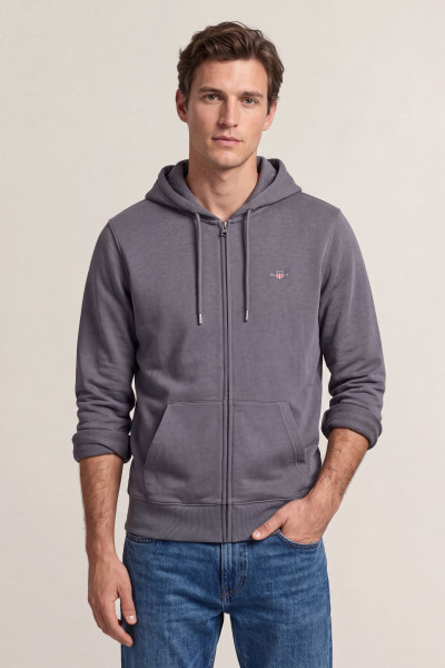 MIKINA GANT REG SHIELD FULL ZIP HOODIE - Fotografie č. 1
