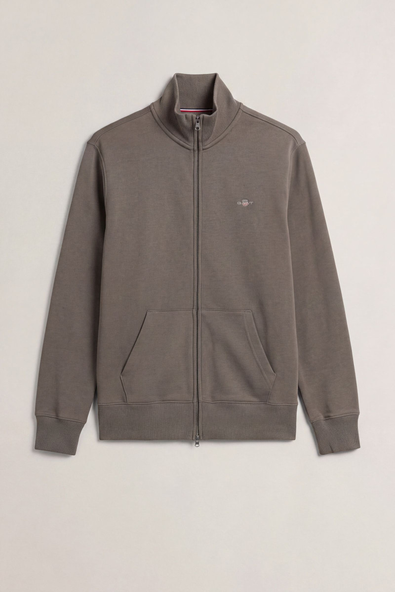 MIKINA GANT REG SHIELD FULL ZIP SWEAT FADED TAUPE