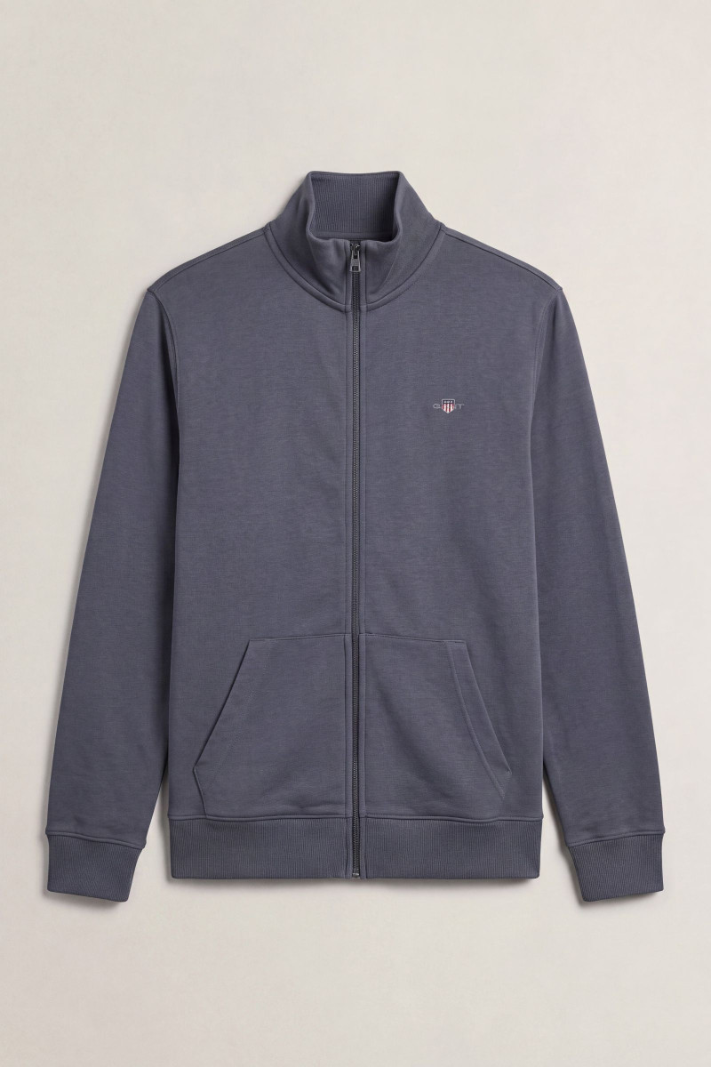 MIKINA GANT REG SHIELD FULL ZIP SWEAT MID GREY