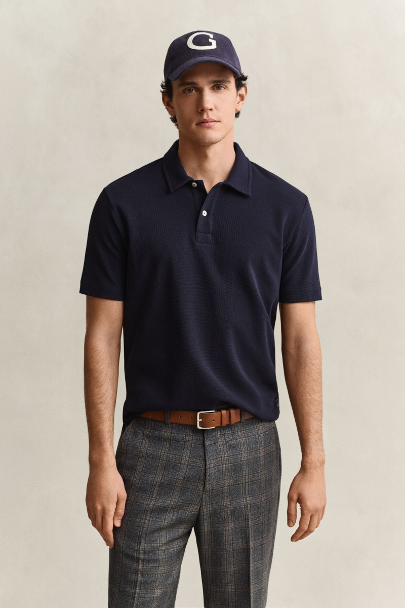 POLOKOŠEĽA GANT MICRO TEXTURE SS POLO EVENING BLUE