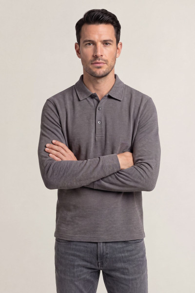 PÓLÓ GANT TWILL LS POLO SHIRT - Kép 1