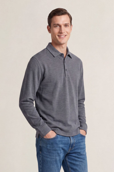 PÓLÓ GANT TWILL LS POLO SHIRT - Kép 1