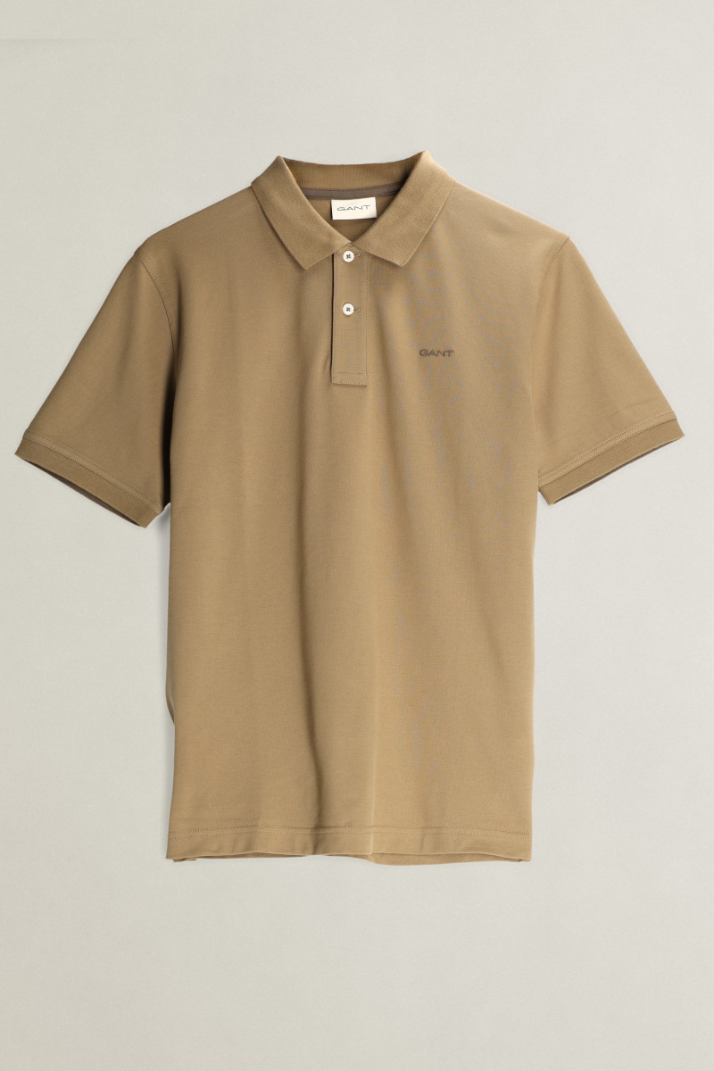 POLOKOŠEĽA GANT REG CONTRAST PIQUE SS POLO LIGHT TAUPE