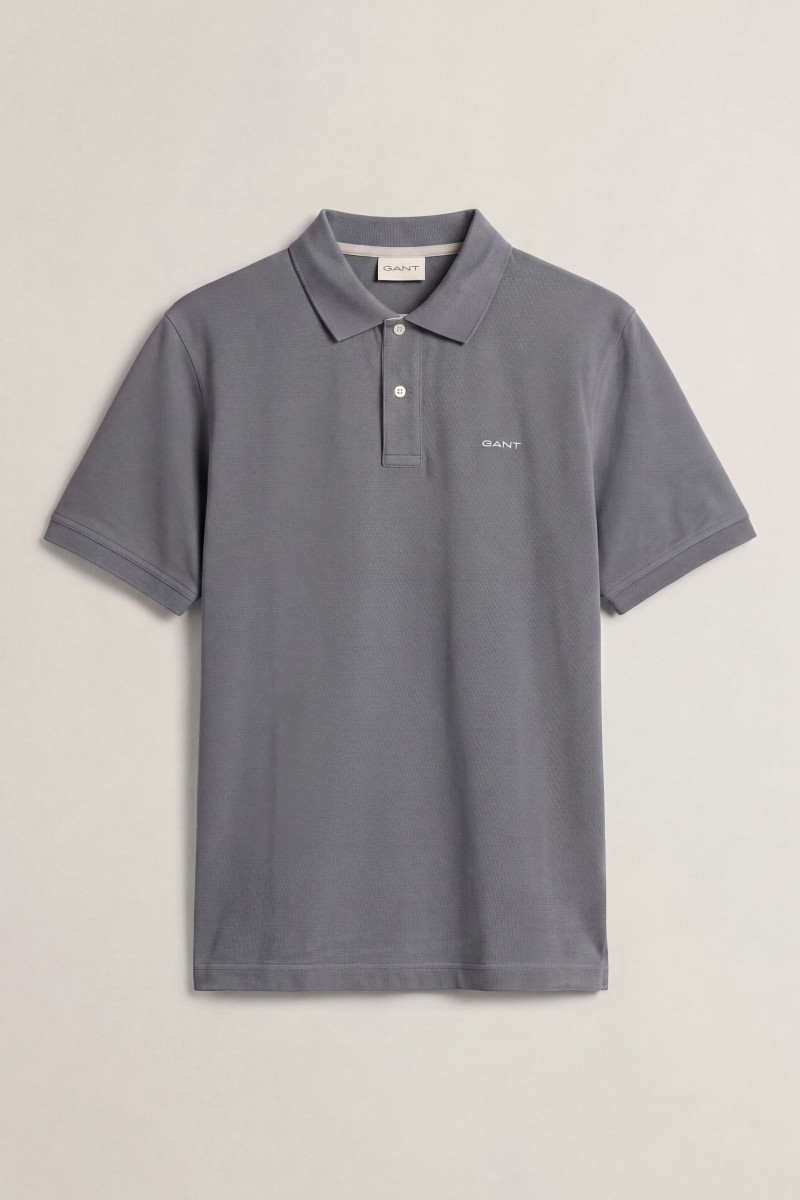 POLOKOŠEĽA GANT REG CONTRAST PIQUE SS POLO MID GREY