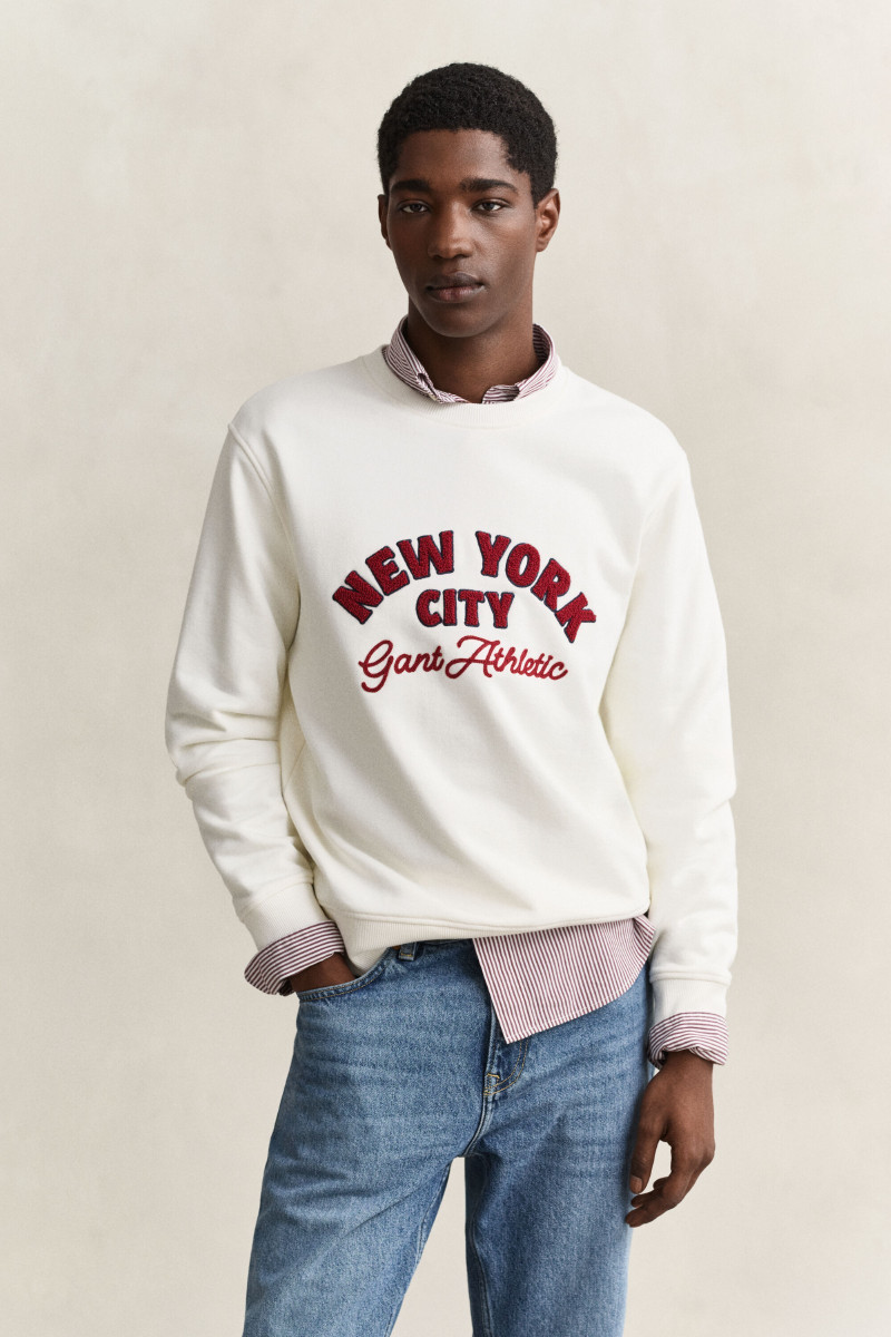 MIKINA GANT GRAPHIC C-NECK SWEAT CREAM