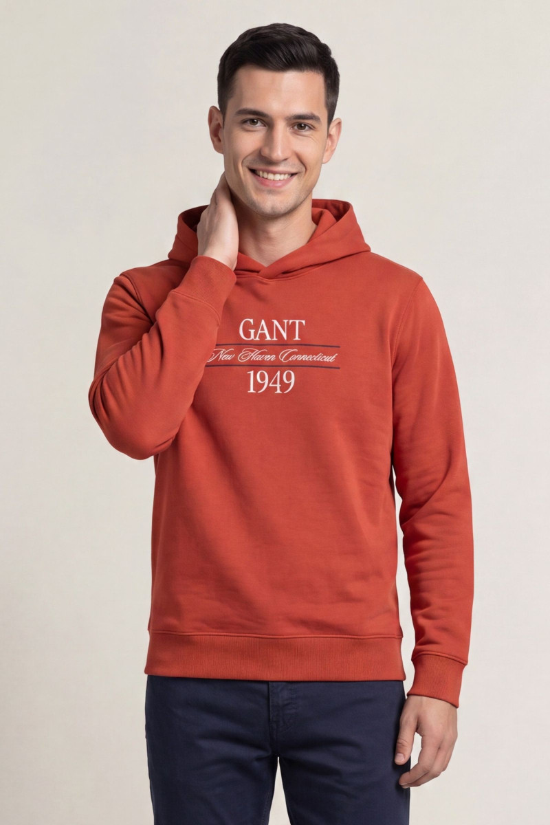 MIKINA GANT GRAPHIC HOODIE MAPLE FIRE