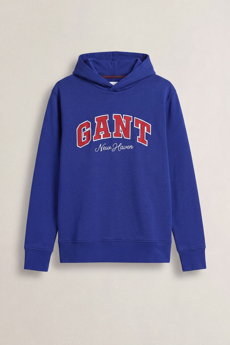 MIKINA GANT GRAPHIC SWEAT HOODIE CRISP BLUE