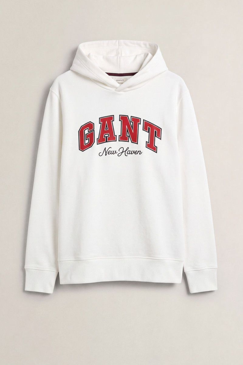 MIKINA GANT GRAPHIC SWEAT HOODIE EGGSHELL