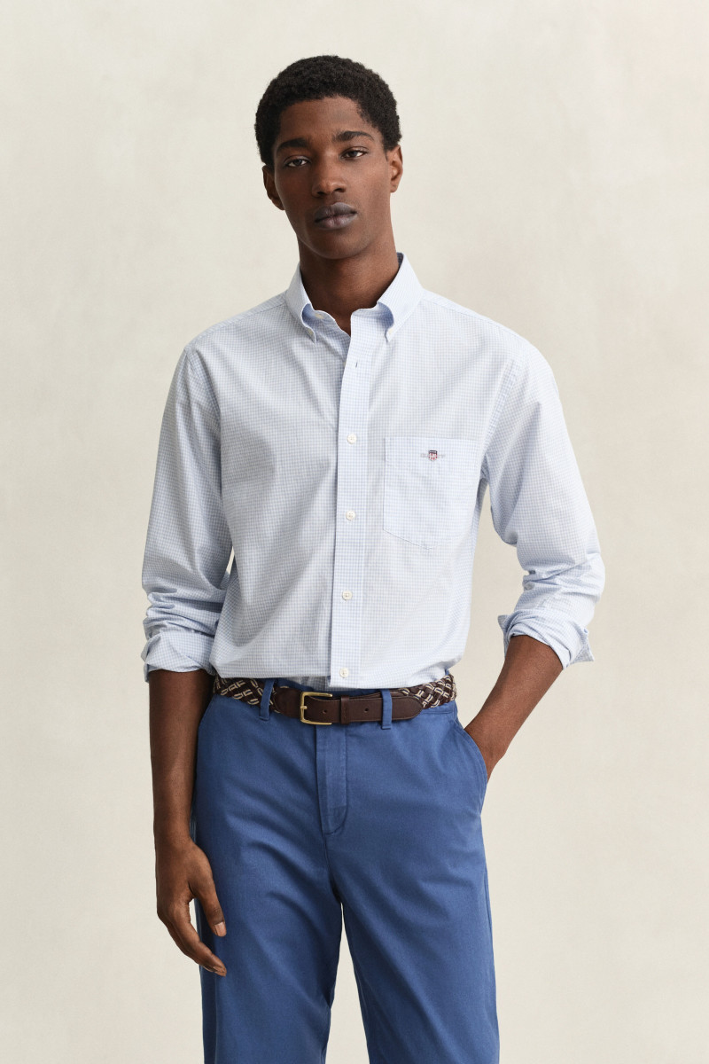 KOŠEĽA GANT REG CLASSIC POPLIN GINGHAM SHIRT LIGHT BLUE