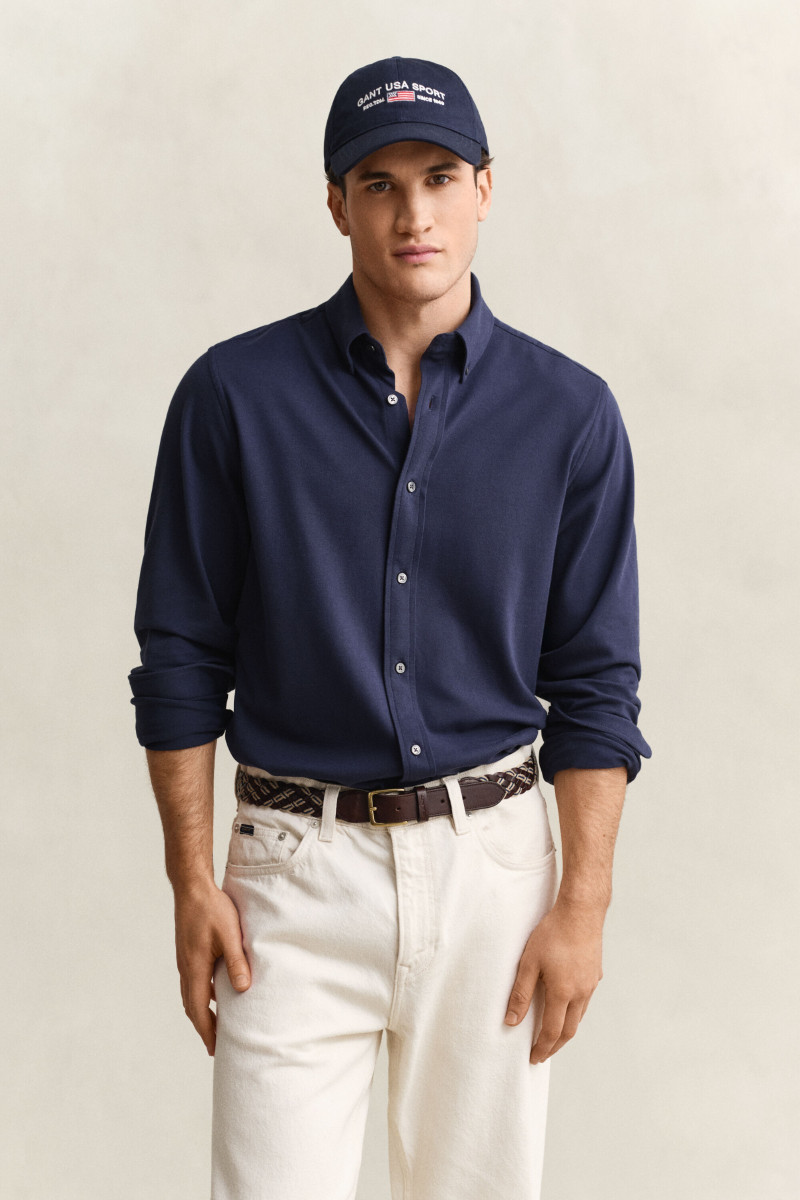 KOŠEĽA GANT REG JERSEY PIQUE STRETCH SHIRT MARINE