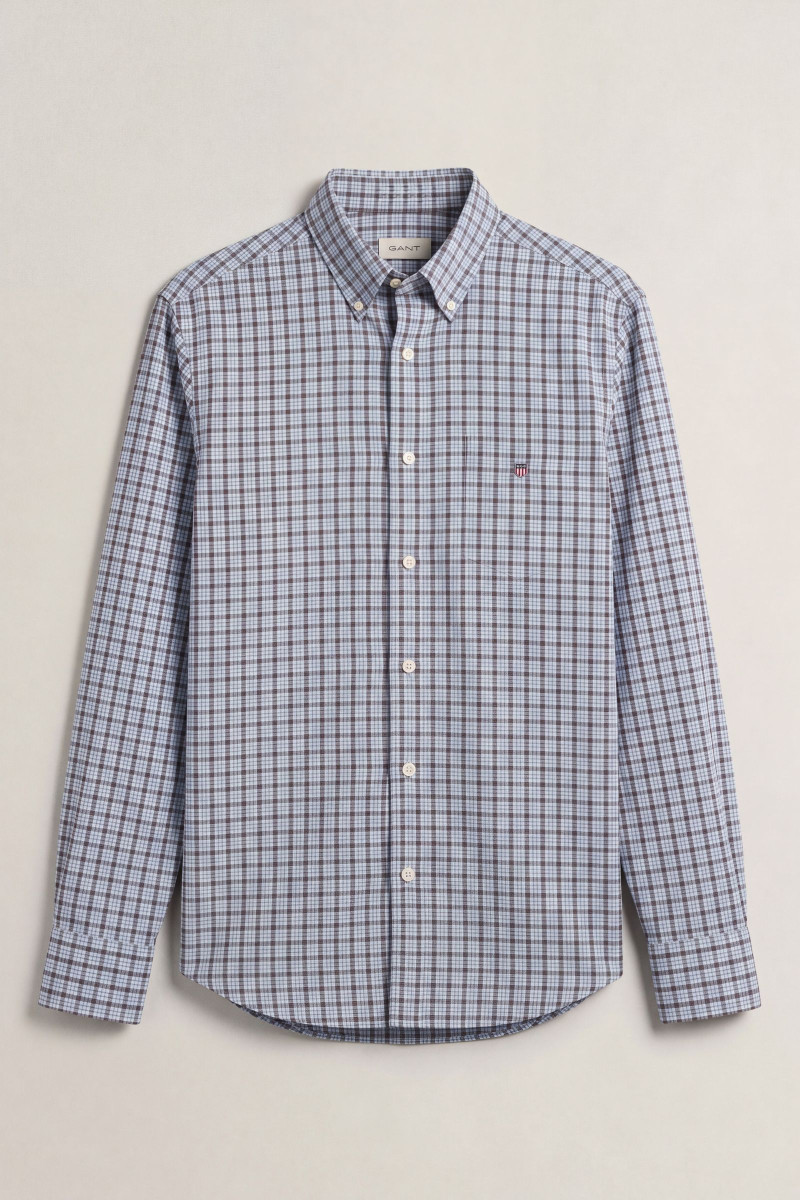 KOŠEĽA GANT REG POPLIN CHECK SHIRT FADED TAUPE