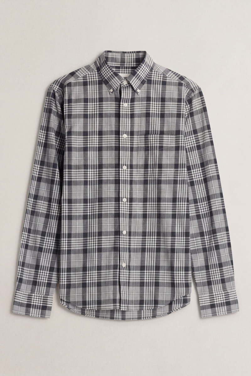 KOŠEĽA GANT REG POPLIN MELANGE CHECK SHIRT GREY MELANGE