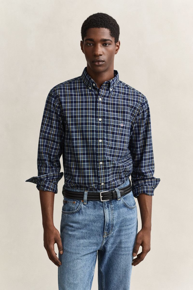 KOŠEĽA GANT REG ARCHIVE POPLIN INDIGO CHECK INDIGO