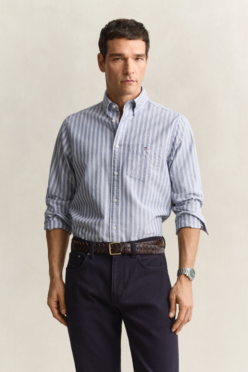 KOŠEĽA GANT REG CLASSIC OXFORD STRIPE SHIRT COLLEGE BLUE