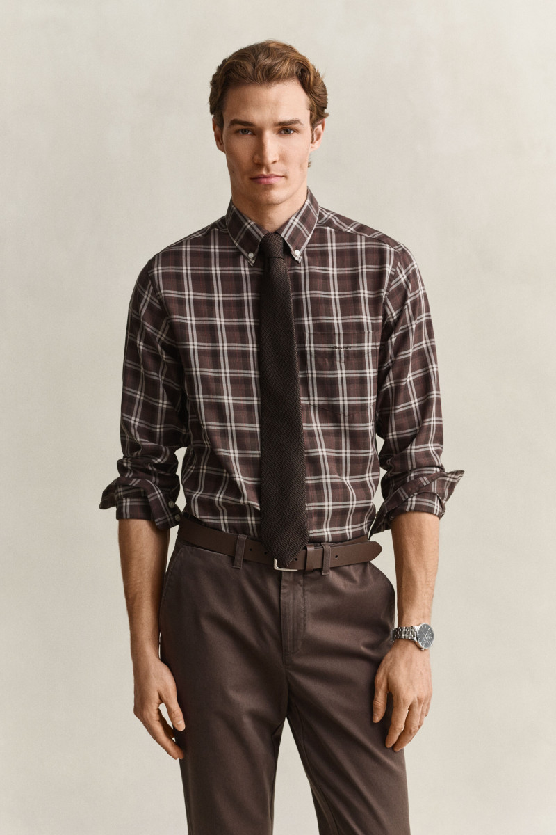 KOŠEĽA GANT REG TWILL CHECK SHIRT FADED TAUPE