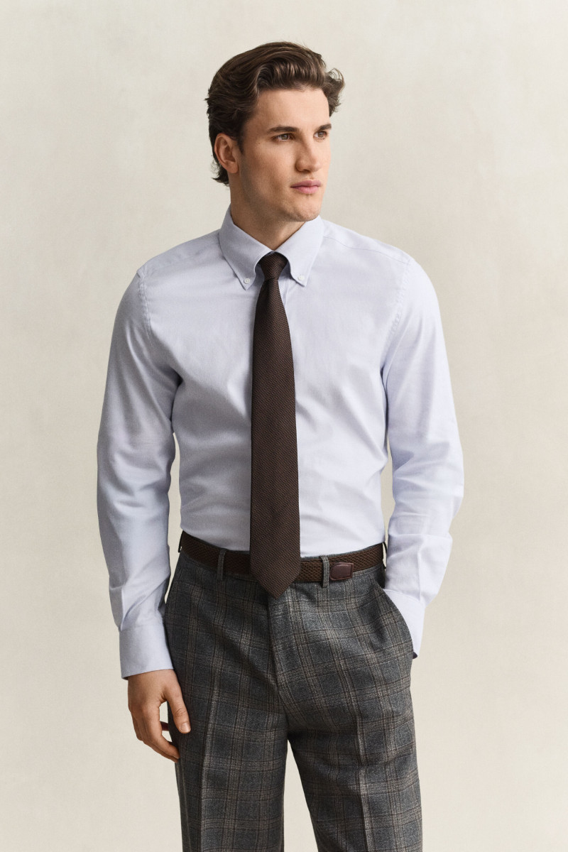 KOŠEĽA GANT SLIM TAILORED TEXTURE SHIRT LIGHT BLUE