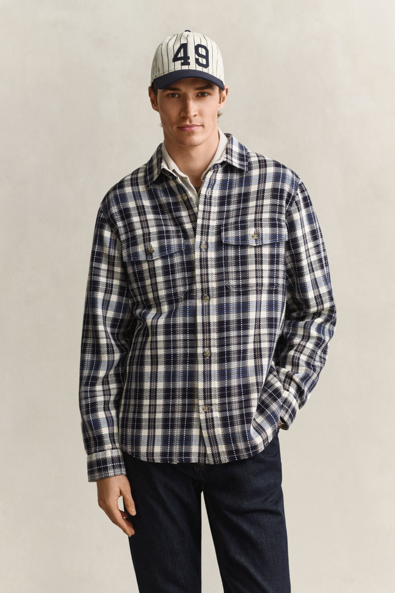 KOŠEĽA GANT TWILL CHECK OVERSHIRT EVENING BLUE