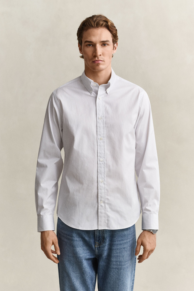 KOŠEĽA GANT REG TWILL STRIPE DRESS SHIRT WHITE