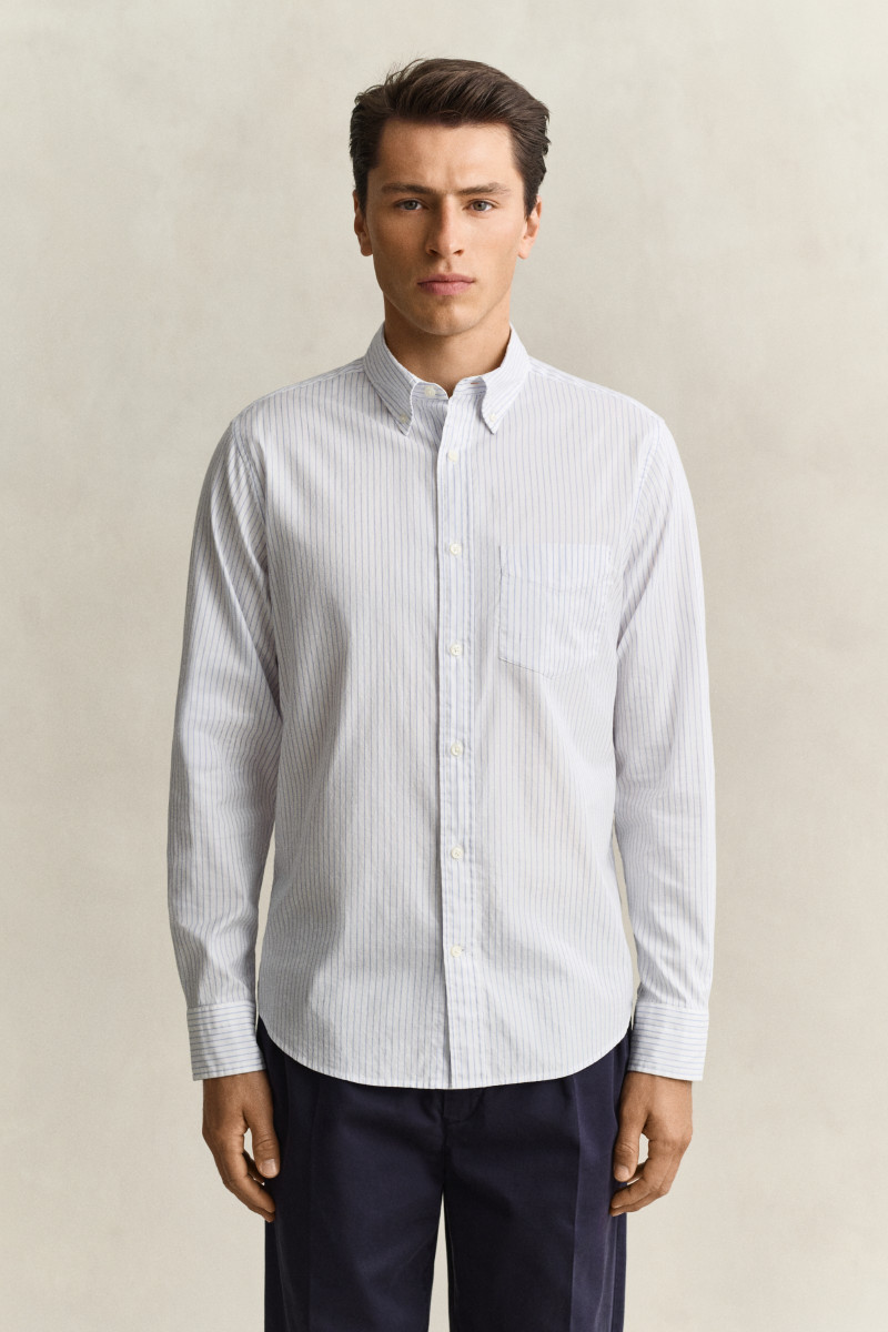 KOŠEĽA GANT REG LUXURY OXFORD STRIPE SHIRT LIGHT BLUE