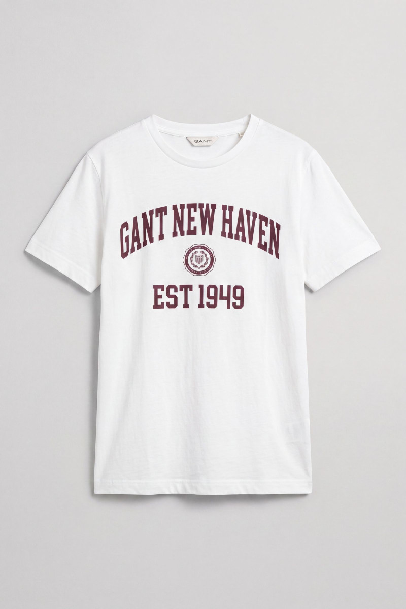 TRIČKO GANT REG GRAPHIC SS T-SHIRT WHITE