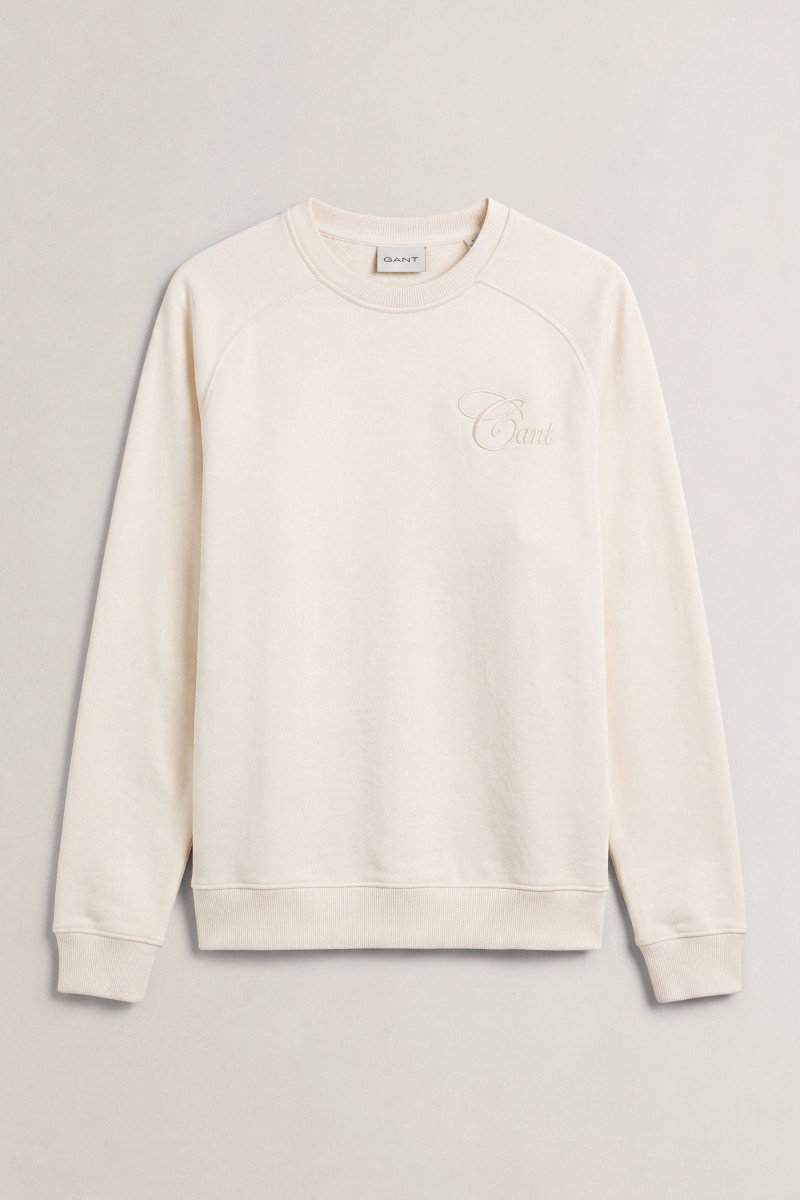 MIKINA GANT TONAL GRAPHIC RAGLAN C-NECK SWEAT CREAM