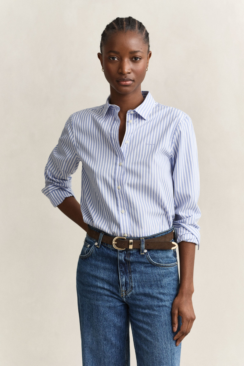 KOŠEĽA GANT REG CLASSIC POPLIN STRIPED SHIRT MISTY LAVENDER