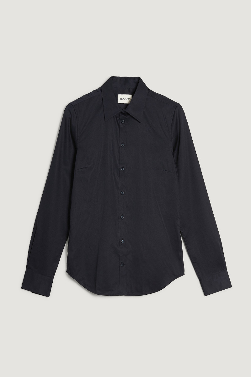 KOŠEĽA GANT SLIM SATEEN SHIRT BLACK