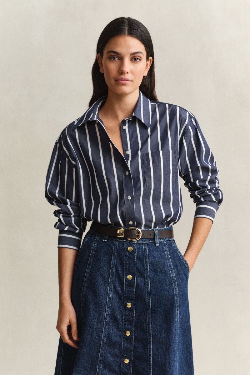 KOŠEĽA GANT REL CLASSIC POPLIN STRIPE SHIRT EVENING BLUE