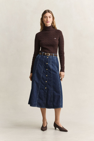 SZOKNYA GANT FLARED DENIM SKIRT - Kép 1