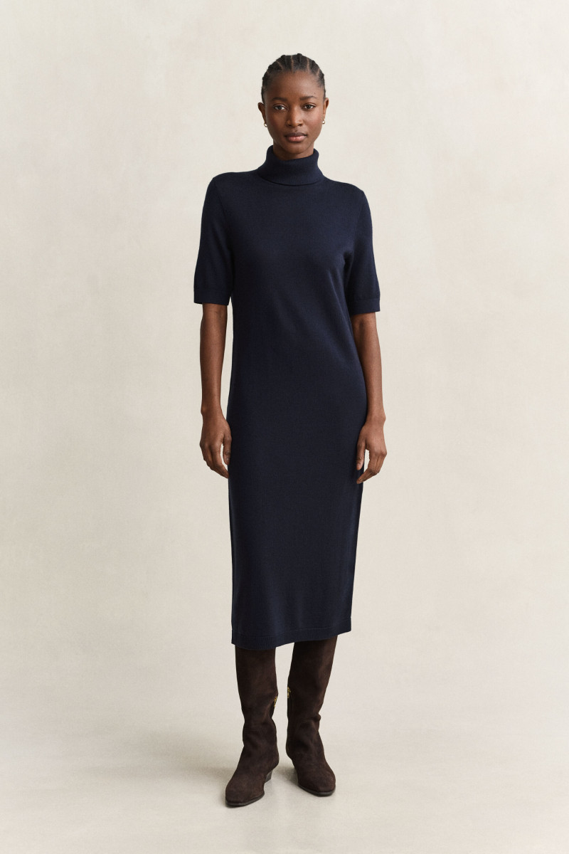 ŠATY GANT MERINO DRESS EVENING BLUE