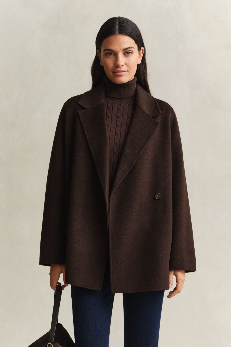 BUNDA GANT HANDSTITCHED BELTED JACKET DEEP BROWN