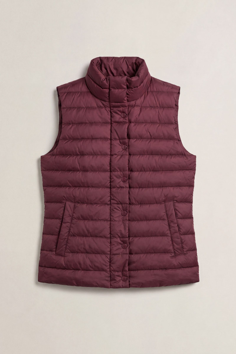 VESTA GANT LIGHT DOWN VEST DARKENED WINE