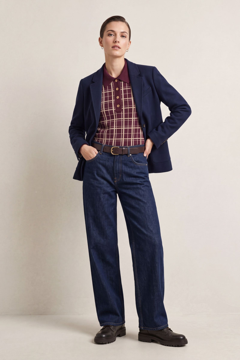 SAKO GANT SLIM PIQUE BLAZER EVENING BLUE
