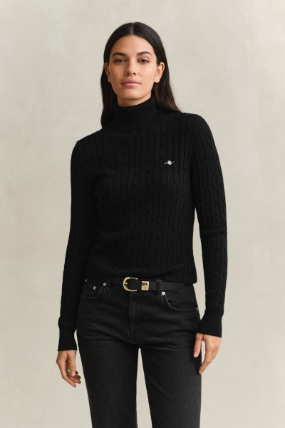 GARBÓ GANT STRETCH COTTON CABLE TURTLENECK - Kép 1