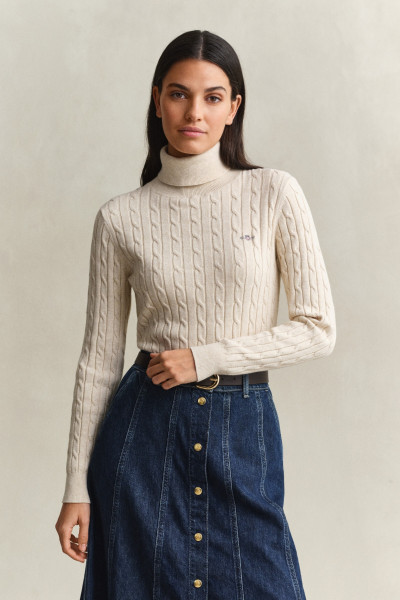 GARBÓ GANT STRETCH COTTON CABLE TURTLENECK - Kép 1