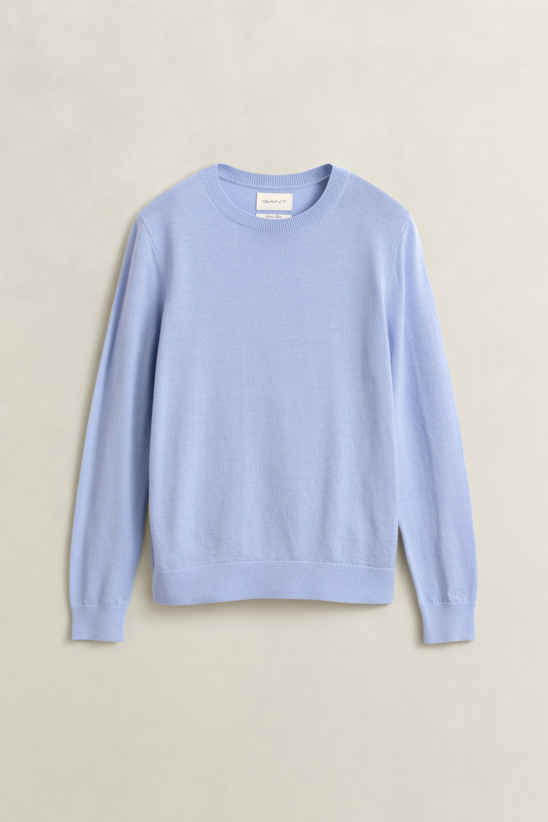 SVETER GANT EXTRAFINE MERINO WOOL C-NECK MISTY LAVENDER