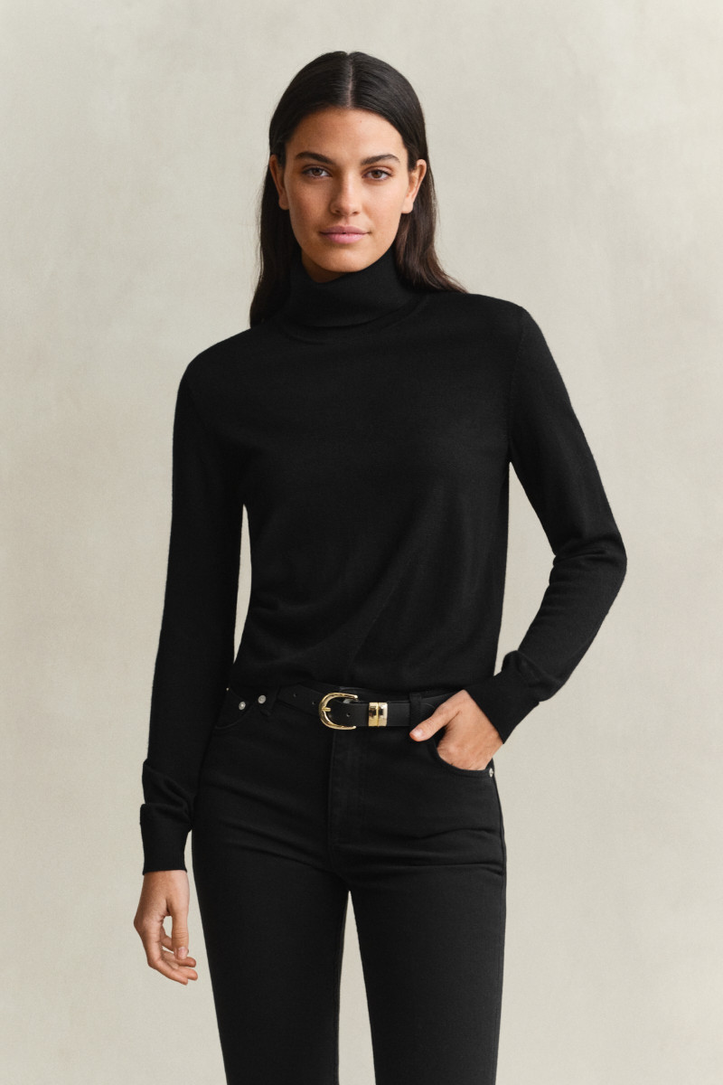 ROLÁK GANT EXTRAFINE MERINO WOOL TURTLENECK BLACK