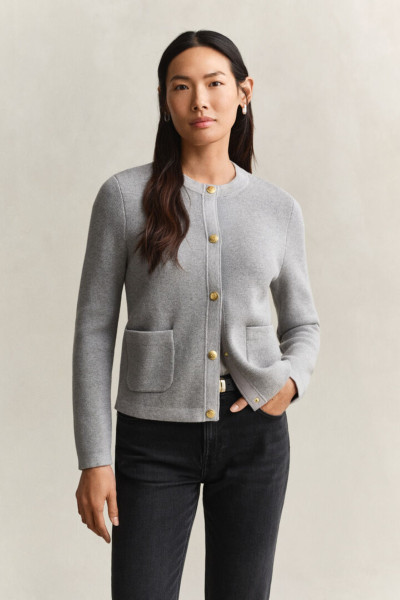 PULÓVER GANT COTTON C-NECK CARDIGAN - Kép 1