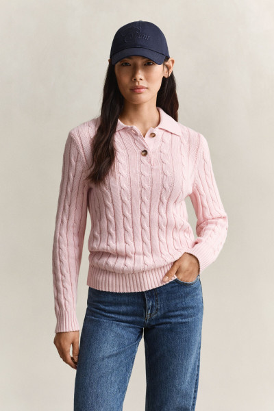 PULÓVER GANT COTTON CABLE KNIT RUGGER - Kép 1