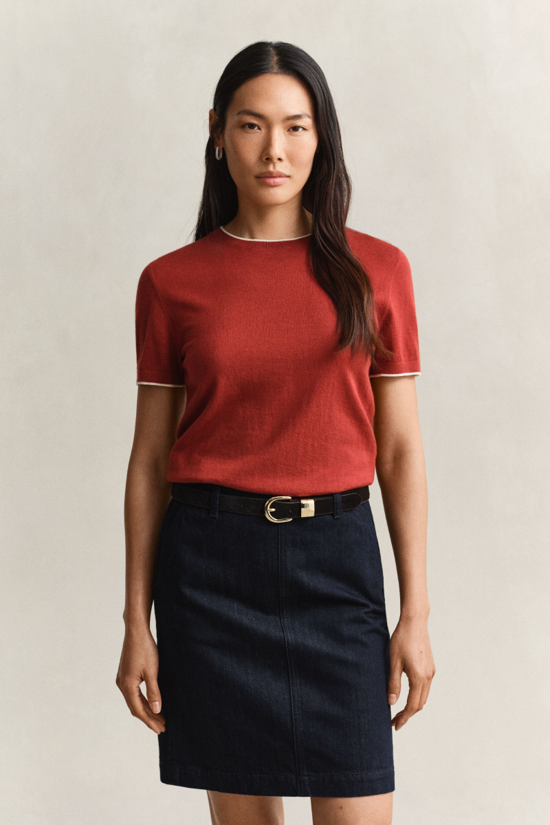 SVETER GANT SEASONAL CREW SS DEEP GRAPE WINE