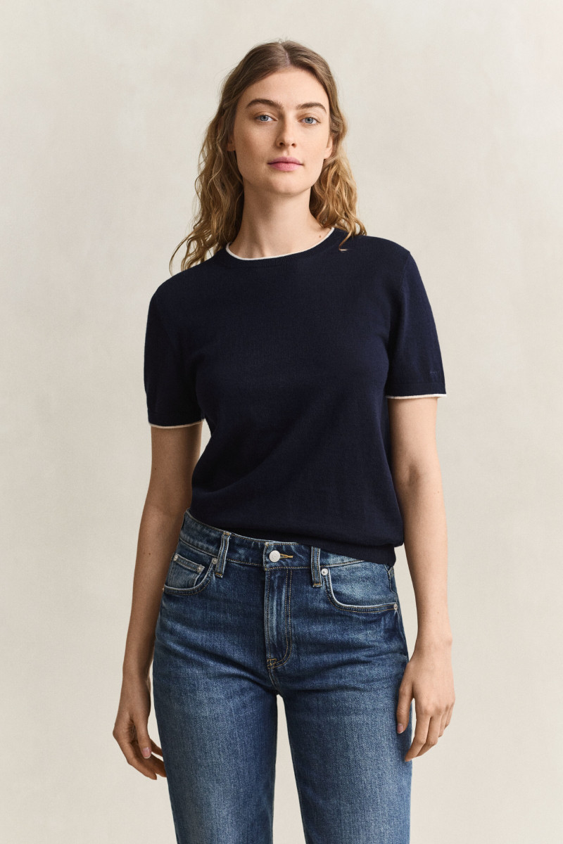 SVETER GANT SEASONAL CREW SS EVENING BLUE