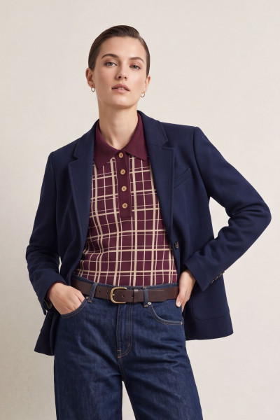 PULÓVER GANT CHECKED KNIT RUGGER SS - Kép 1