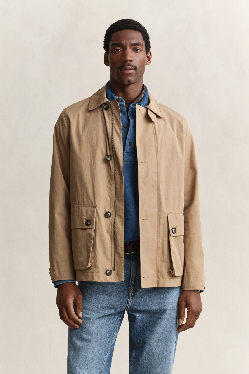 BUNDA GANT COTTON BLEND BARN JACKET LIGHT TAUPE