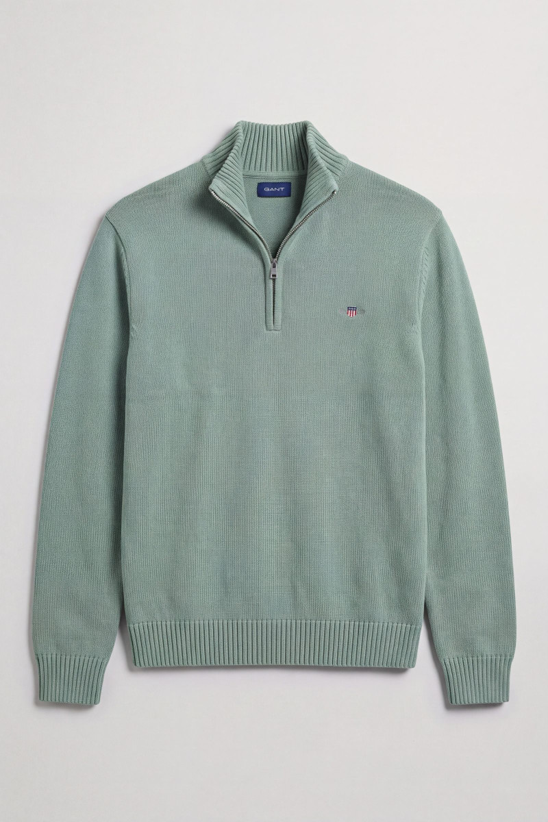 SVETER GANT CASUAL COTTON HALF ZIP SURPLUS MINT