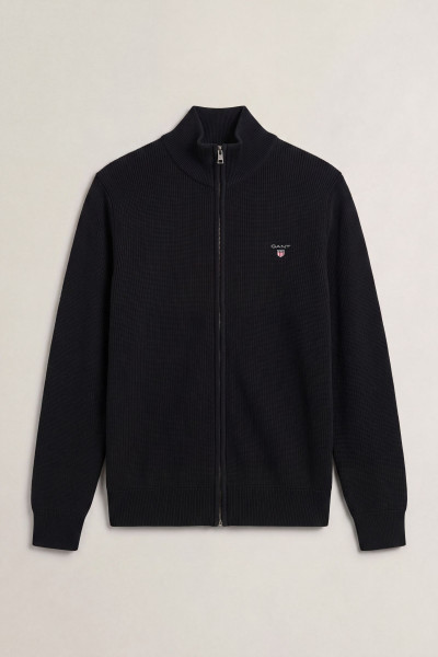KARDIGÁN GANT MICRO TEXTURED COTTON ZIP CARDIGAN - Kép 1