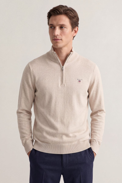 SVETR GANT CLASSIC COTTON HALF ZIP - Fotografie č. 1