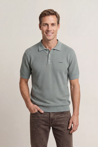 PULÓVER GANT COTTON TEXTURE POLO - Kép 1