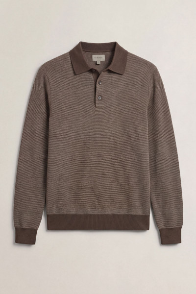 PULÓVER GANT COTTON WOOL 2-TONE TEXTURE POLO - Kép 1